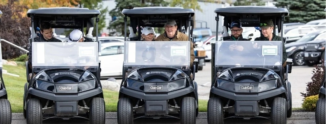 Starters preparing for the Cowan Charity Classic